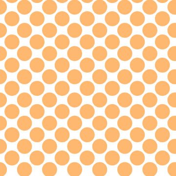 Polka Dot 1 cm Beyaz - Şeftali Turuncu Puantiye Dekoratif Baskı Kumaş