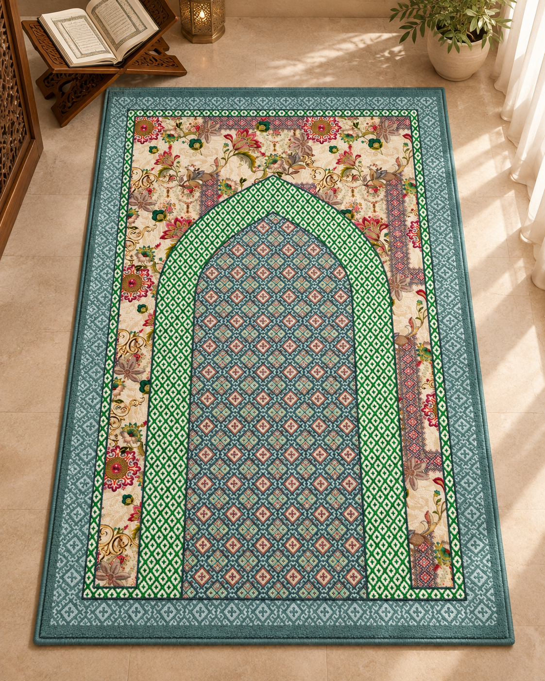 Turkuaz Seccade Paneli 130x82 cm