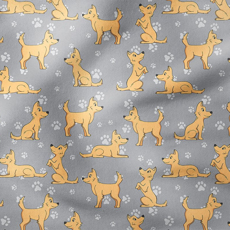 Gri Zeminli Sevimli Köpekler
