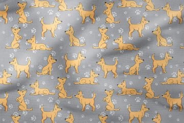 Gri Zeminli Sevimli Köpekler