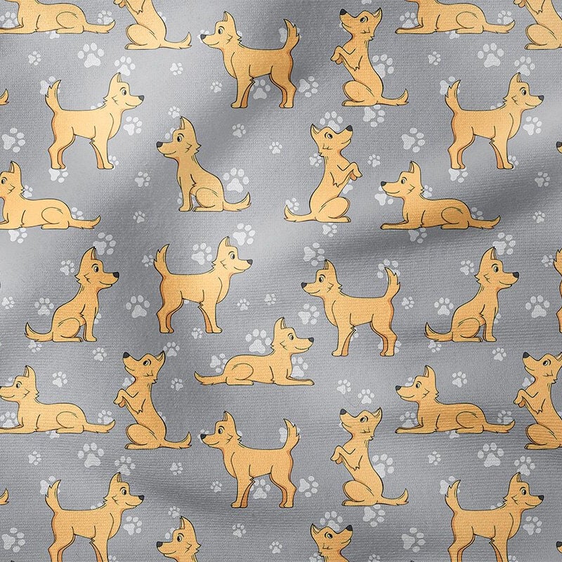 Gri Zeminli Sevimli Köpekler