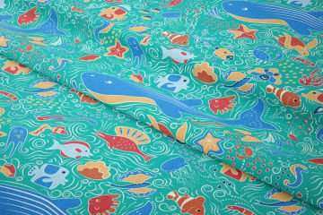 Turkuaz Zeminli Denizaltı Hayvanları