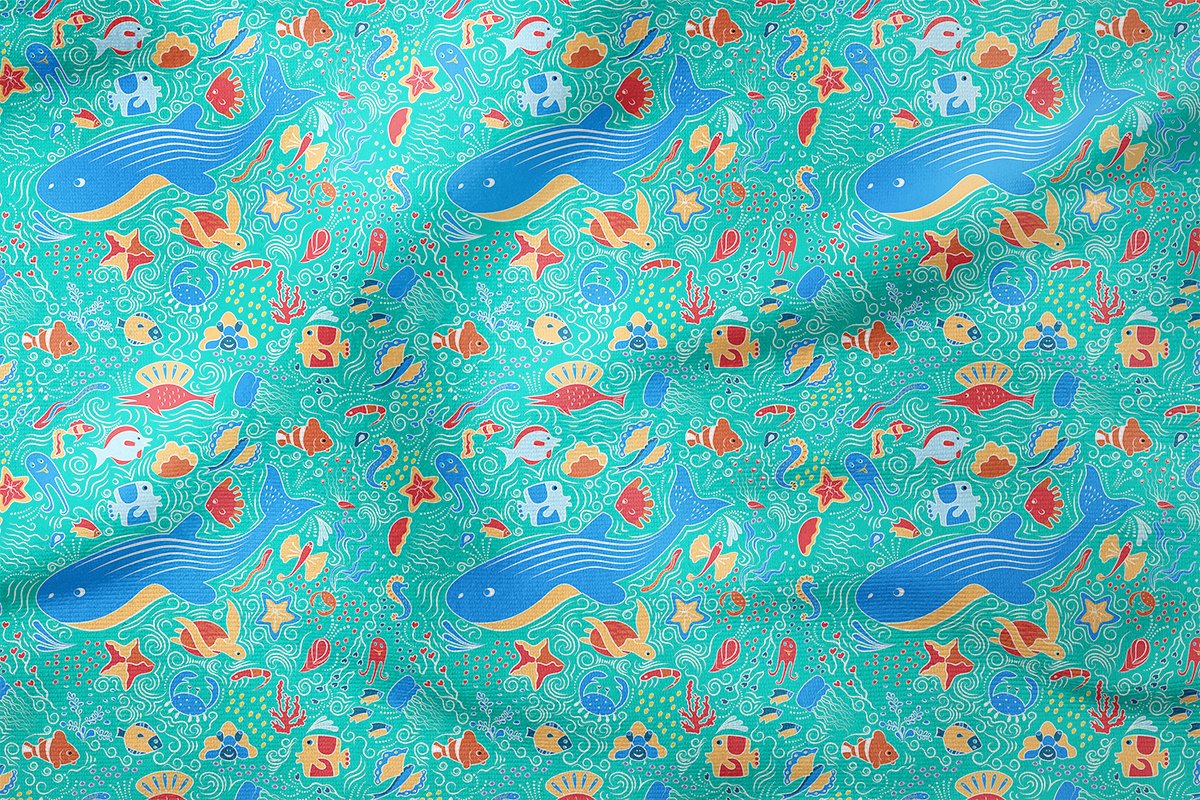 Turkuaz Zeminli Denizaltı Hayvanları