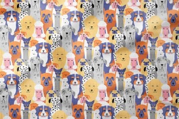 Rengarenk Sevimli Köpekler