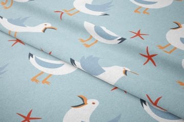 Летняя коллекция Синий фон Аист Многоцелевая декоративная ткань с цифровой печатью