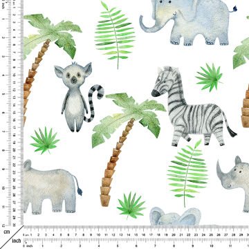 Palmiyeler Arasında,Zebra,Fil,Rakun
