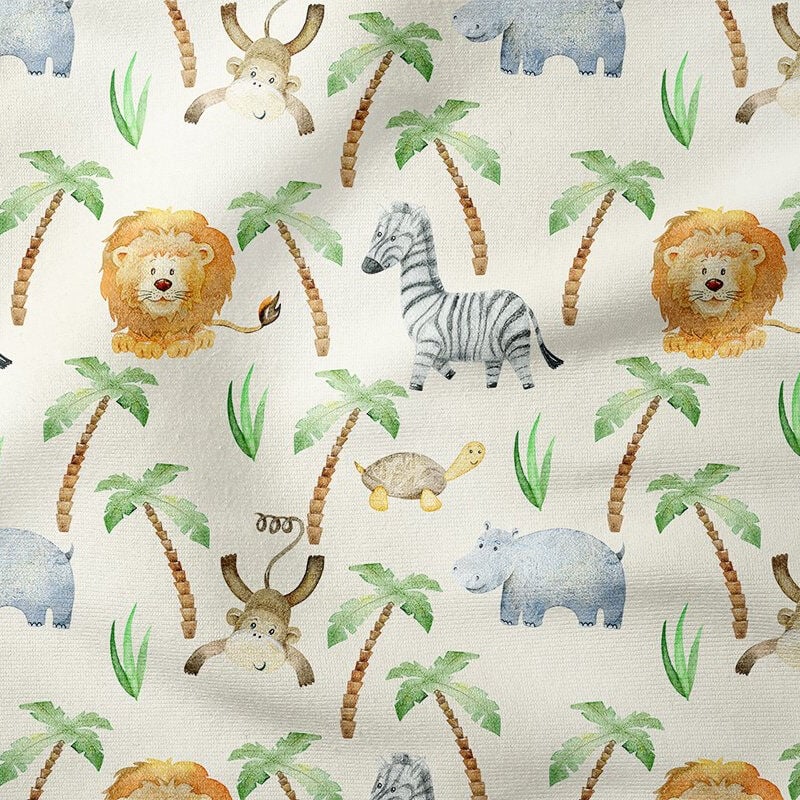 Palmiyeler Arasında Aslan, Maymun,Zebra