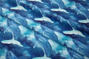 Balina Desenli Dekoratif Kumaş