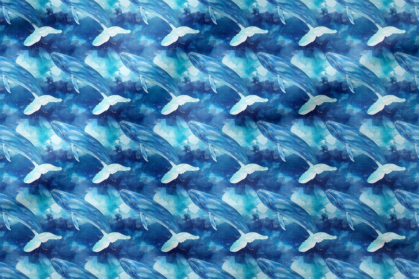 Balina Desenli Dekoratif Kumaş