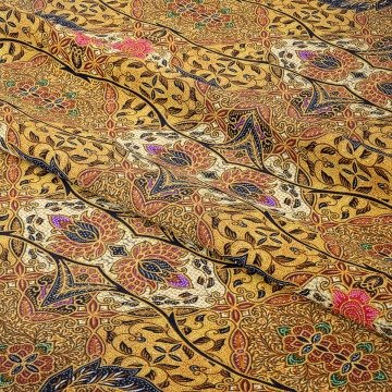 Kahve Mavi Tonlu Etnik Kilim Motifli Kumaş