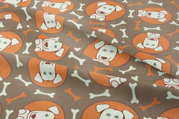 Kahve Zeminli Kemikli Köpekler