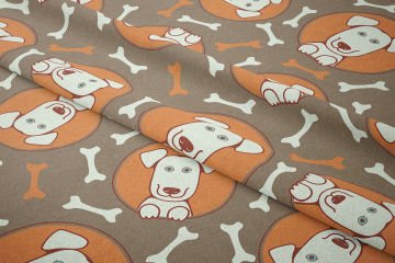 Kahve Zeminli Kemikli Köpekler