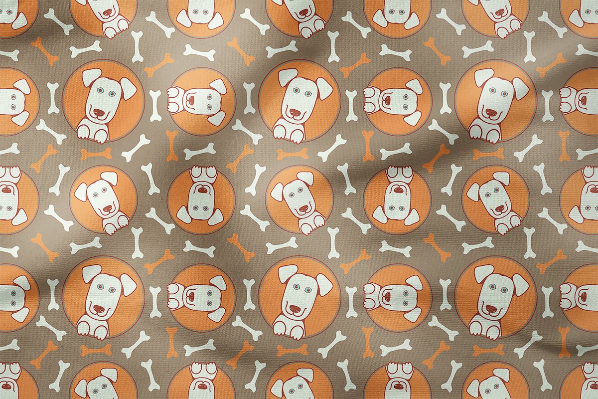 Kahve Zeminli Kemikli Köpekler