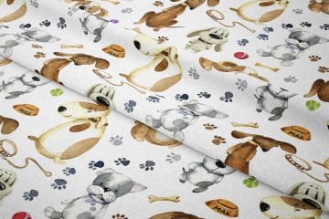 Beyaz Zemin Üzerine Oturan Köpekler